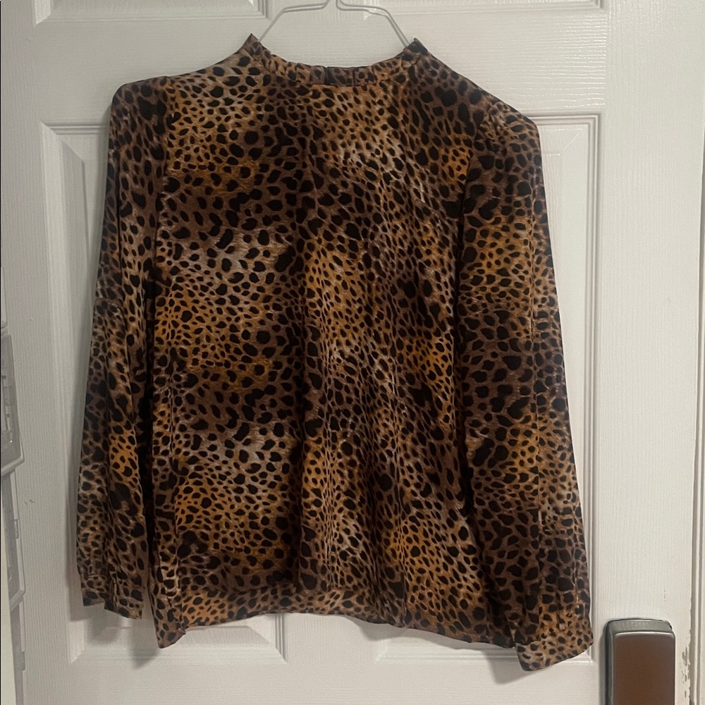Chic Animal Print Blouse